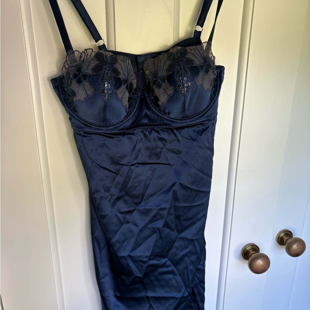 Fleur du Mal Blue Silk mini dress